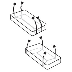 Wraparound Mattress Restraints - Bondage Bettfesseln aus Samt