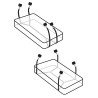 Wraparound Mattress Restraints - Bondage Bettfesseln aus Samt