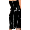 Trägerloses Lack Kleid mit Gürtel - Black Level