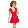 Lack Kleid mit Spitzenrüschen - Black Level