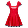 Lack Kleid mit Spitzenrüschen - Black Level