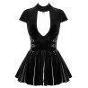 Kleid aus Lack mit Ring - Black Level