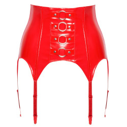 Roter Strapsgürtel aus Lack - Black Level