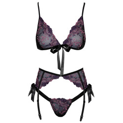 Exklusives Set: Soft-BH, Strapsgurt & String