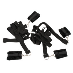 Bettfessel-Set mit 1 Gurtkreuz und 4 Fesseln