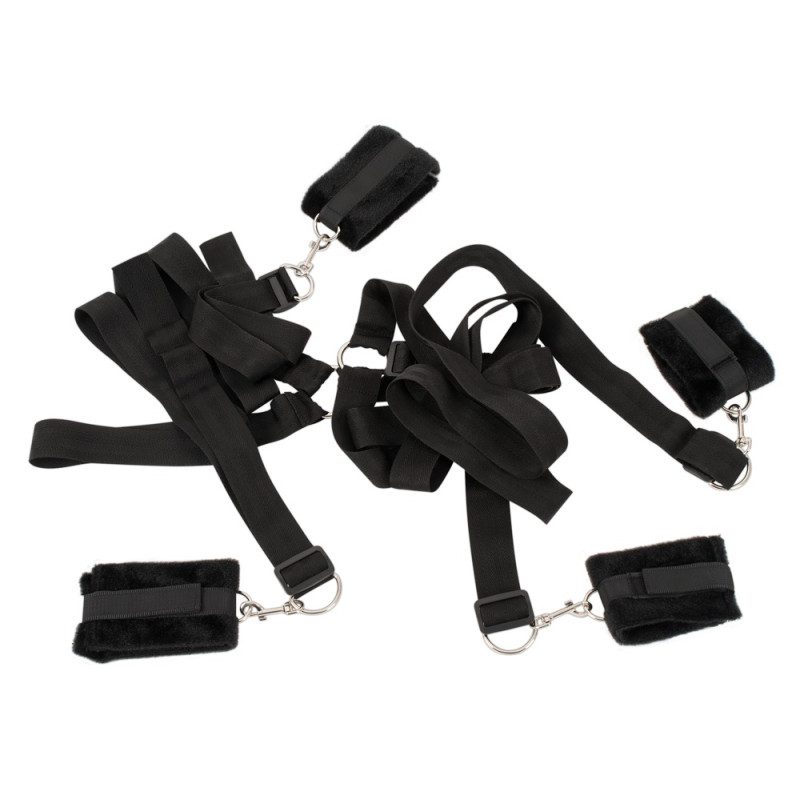 Bettfessel-Set mit 1 Gurtkreuz und 4 Fesseln