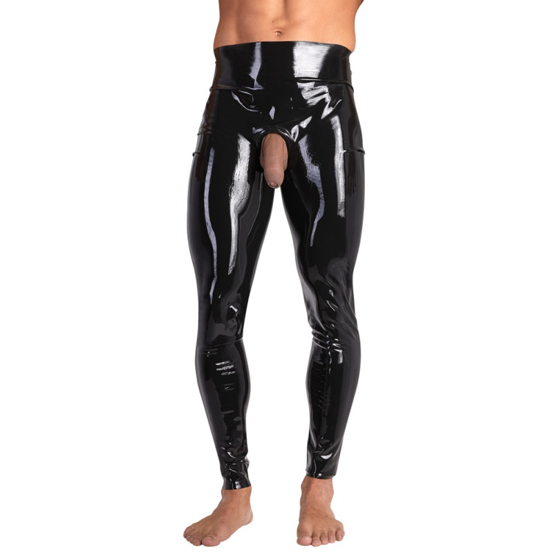 Latex Herren Leggings mit Öffnung
