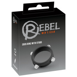 Silikon-Penisring mit Metallnieten