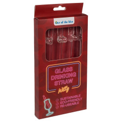 Glas-Trinkhalm Willy 4er Set