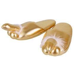 Penis-Hausschuhe Gold