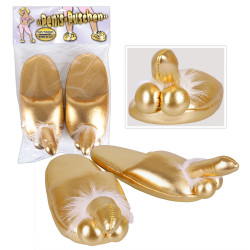 Penis-Hausschuhe Gold