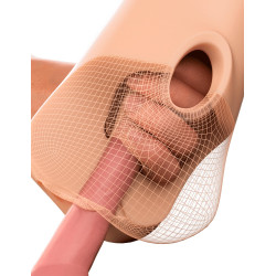 Double Pounder Vibrating - Masturbator in naturgetreuer Optik