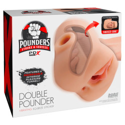 Double Pounder Vibrating - Masturbator in naturgetreuer Optik