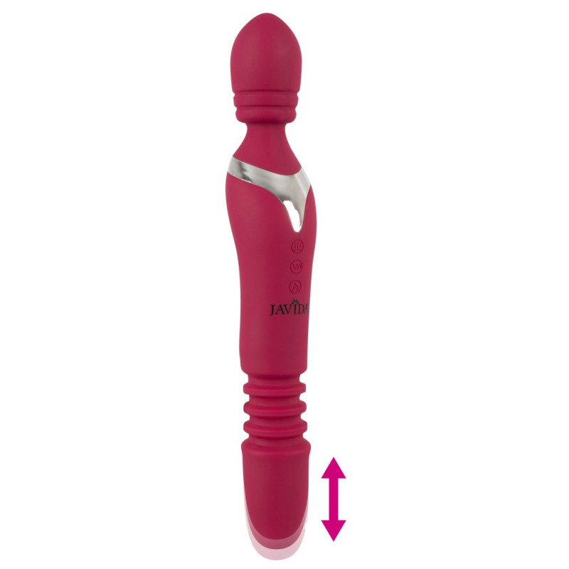 Warming & Thrusting Vibe - Massagestab mit beweglichem Kopf und Stossfunktion