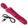 Warming & Thrusting Vibe - Massagestab mit beweglichem Kopf und Stossfunktion