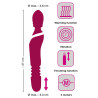 Warming & Thrusting Vibe - Massagestab mit beweglichem Kopf und Stossfunktion