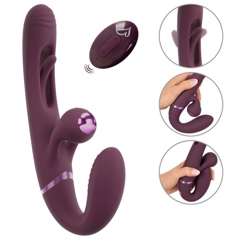 Javida Strapless Strap-On - Strapless Strap-on Doppelvibrator