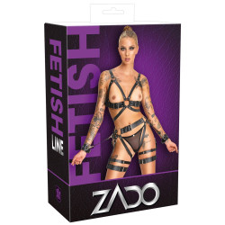 Mehrteiliges Bondage Harness-Set aus Leder