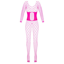 Catsuit Fantasy, Pink - Langarm-Catsuit ouvert