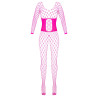 Catsuit Fantasy, Pink - Langarm-Catsuit ouvert