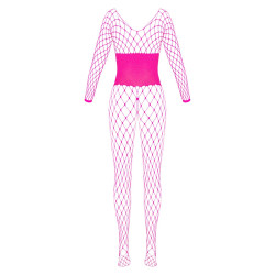 Catsuit Fantasy, Pink - Langarm-Catsuit ouvert