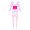 Catsuit Fantasy, Pink - Langarm-Catsuit ouvert