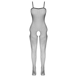 Netz-Catsuit ouvert mit Fuss