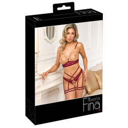 Strapsset - Ouvert-Set mit BH und Straps-Slip