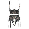 Hebe Strapsset - Hebe-BH, Strapsgürtel & Ouvert-String