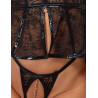 Ouvert-Set mit Top & String - Feine Spitze und edler Wetlook