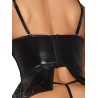 Ouvert-Set mit Top & String - Feine Spitze und edler Wetlook