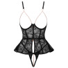 Ouvert-Set mit Top & String - Feine Spitze und edler Wetlook