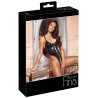 Eleganter Stringbody im Brillanten schwarzen Wetlook - Abierta Fina
