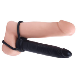 Double Trouble - Strap-On mit Penis- und Hodenring