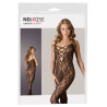 Catsuit aus weicher Spitze mit Stretchband-Dekolleté in Schnüroptik