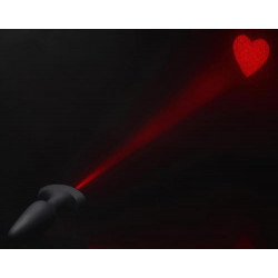 Laser Heart Silikon Analplug - Mittel