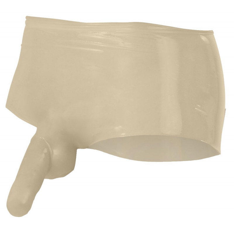Transparente Latex Pants mit Hülle für Penis und Hoden