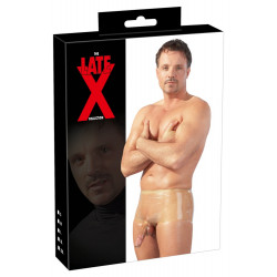 Transparente Latex Pants mit Hülle für Penis und Hoden