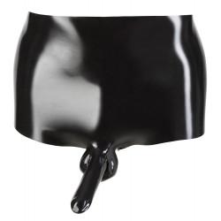 Latex Pants mit Penis & Hodenhülle - Schwarz
