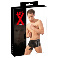 Latex Pants mit Penis & Hodenhülle - Schwarz