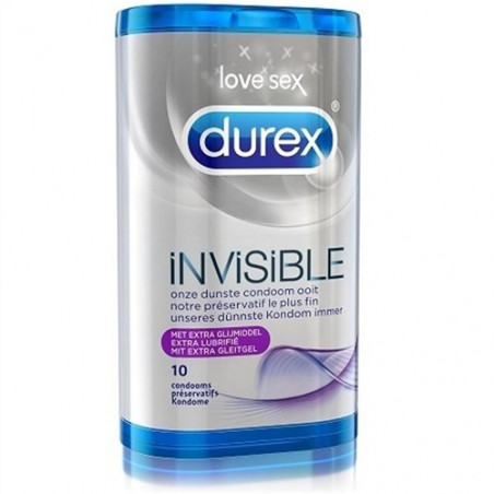 Durex Invisible Extra Lubricated (10 Stück)