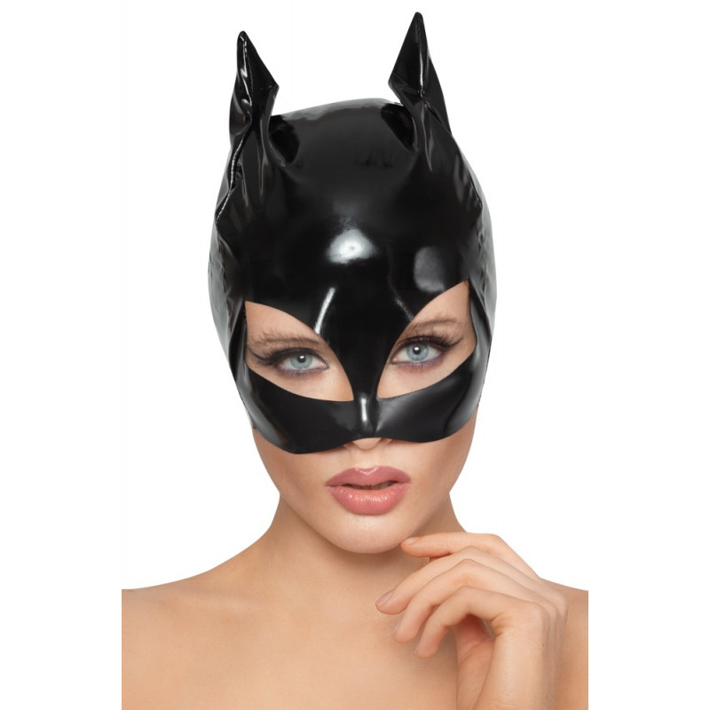 Cat-Look Kopfmaske aus Lack - Black Level