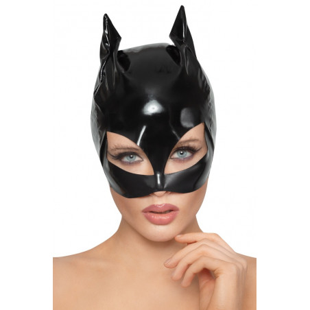 Cat-Look Kopfmaske aus Lack - Black Level