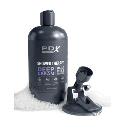 Shower Therapy Deep Cream - Masturbator mit Saugfuss - PDX Plus