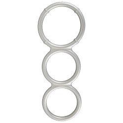 Metallic Silicone Triple cock/ball ring