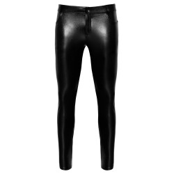 Lange Hose Schlangenhaut-Optik - Noir