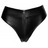 Taillenhoher Slip Powerwetlook - Noir