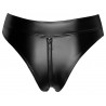 Taillenhoher Slip Powerwetlook - Noir