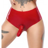 Latex Slip mit Dildo - Rot | Latex Slip kaufen - Erotik Onlineshop