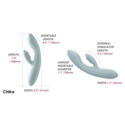 Chika Turquoise Grey - Rabbit Vibrator